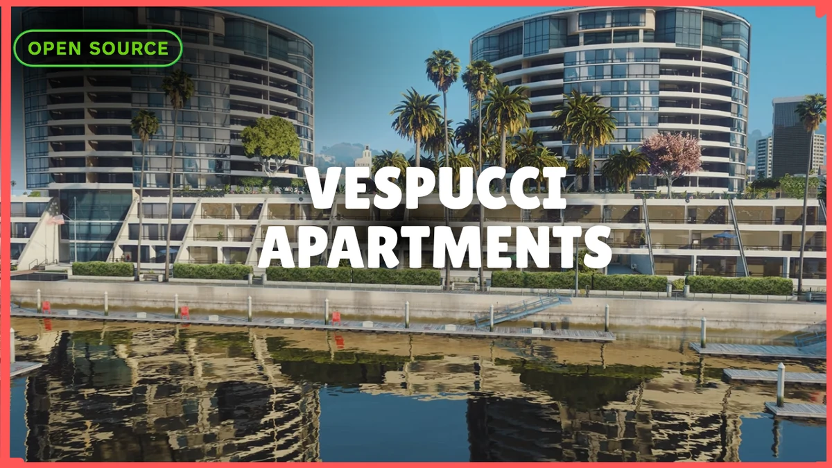 Vespucci Apartments MLO FiveM | Luxury Apartments & Rooftop Cafe | Open Source